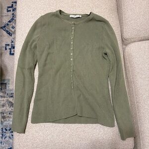 Abercrombie & Fitch Sage Green Knit Cardigan